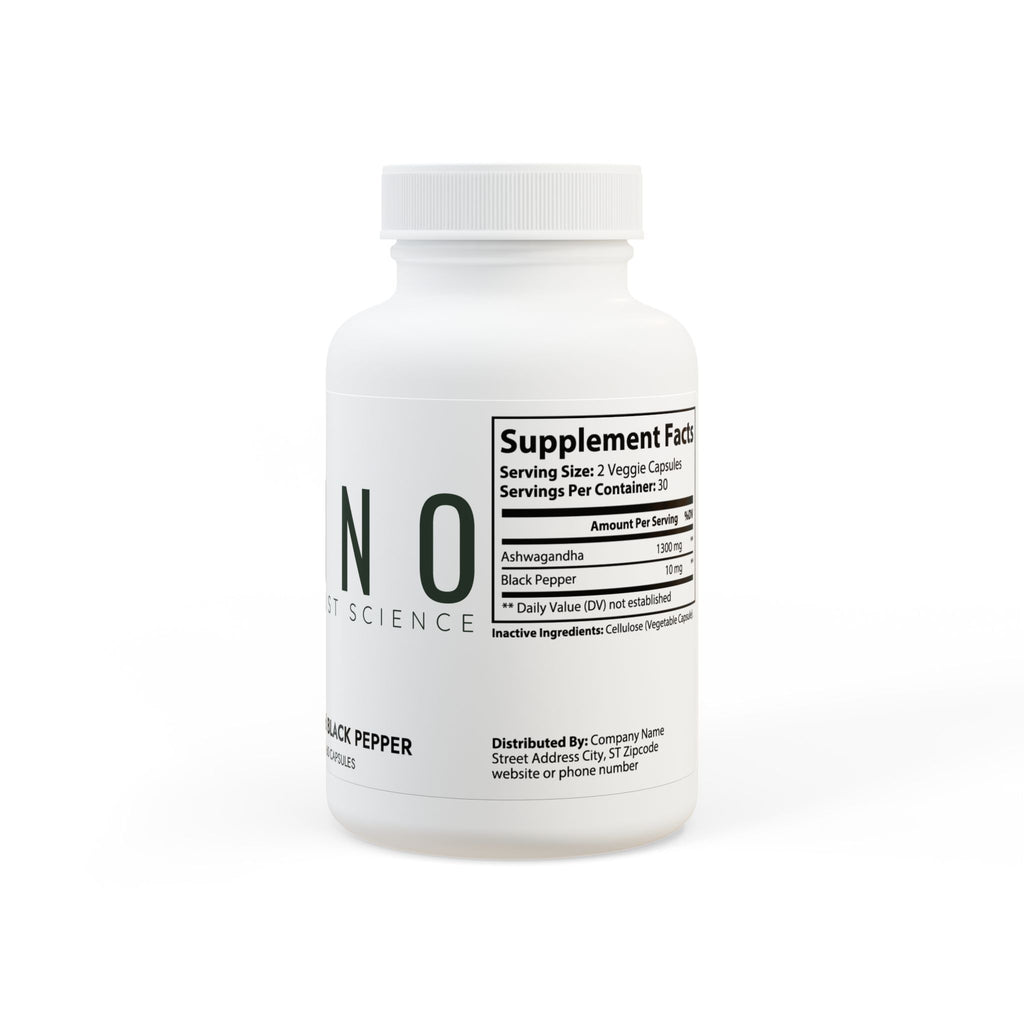 Ashwagandha and Black Pepper Supplement (60 capsules)